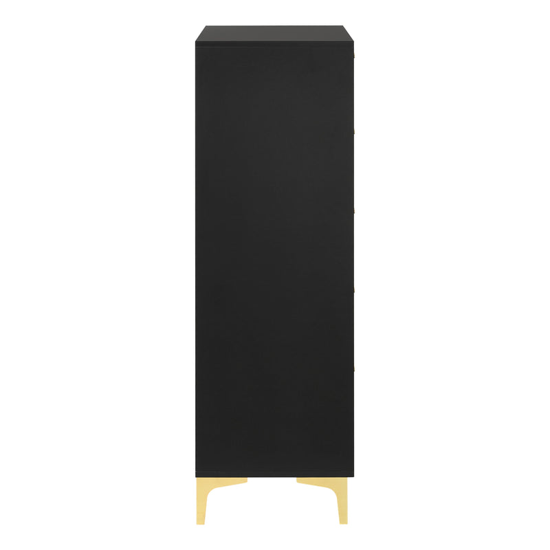 Coaster Furniture Kendall 224455 5-Drawer Chest - Black/Gold IMAGE 5