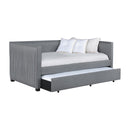 Coaster Furniture Brodie 300554 Upholstered Twin Daybed With Trundle - Grey IMAGE 1