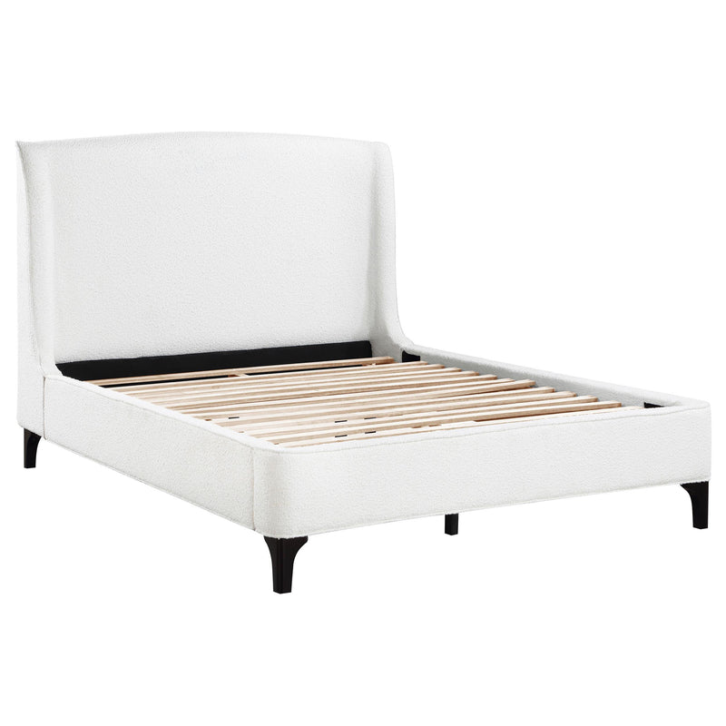 Coaster Furniture 306020KE Upholstered Eastern King Bed - Snow IMAGE 1