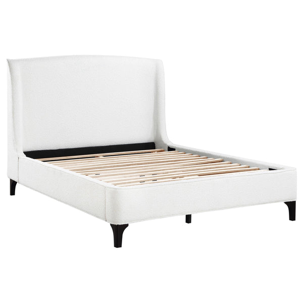 Coaster Furniture 306020Q Upholstered Queen Bed - Snow IMAGE 1