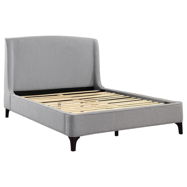 Coaster Furniture 306021KE Upholstered Eastern King Bed - Grey IMAGE 1