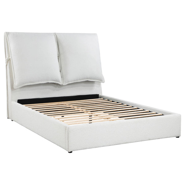 Coaster Furniture 306040Q Upholstered Queen Bed - White IMAGE 1