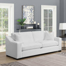 Coaster Furniture Ashlyn 509891 Upholstered Sloped Arms Sofa - White IMAGE 9