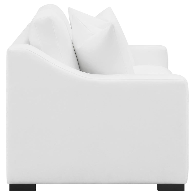 Coaster Furniture Ashlyn 509892 Upholstered Sloped Arms Loveseat - White IMAGE 8