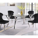 Coaster Furniture Alaia 190711 Rectangular Glass Top Dining Table - Clear/Chrome IMAGE 4