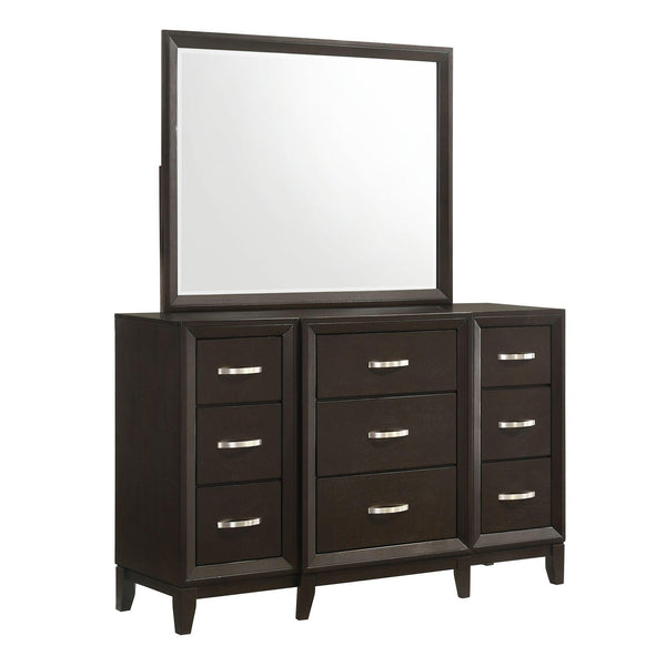  Elements International Beaumont B.1140 Dresser Mirror- Merlot IMAGE 1