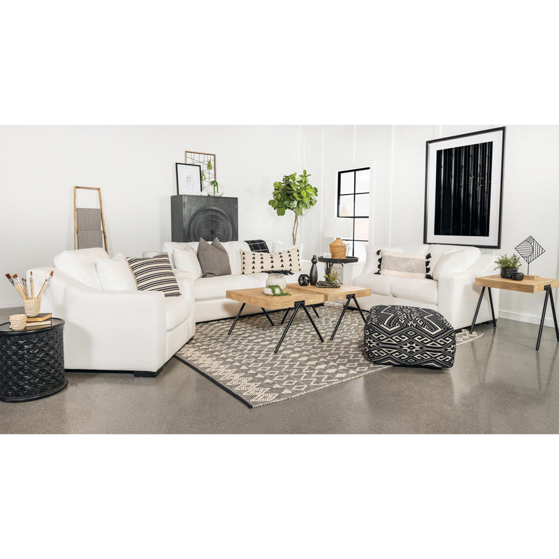 Coaster Furniture Ashlyn 509893 Upholstered Sloped Arms Chair - White IMAGE 2