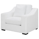 Coaster Furniture Ashlyn 509893 Upholstered Sloped Arms Chair - White IMAGE 4