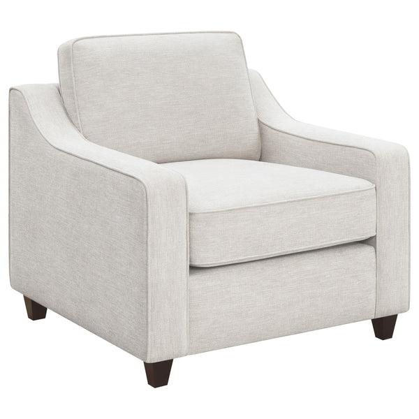 Coaster Furniture Christine 552063 Upholstered Cushion Back Chair - Beige IMAGE 1
