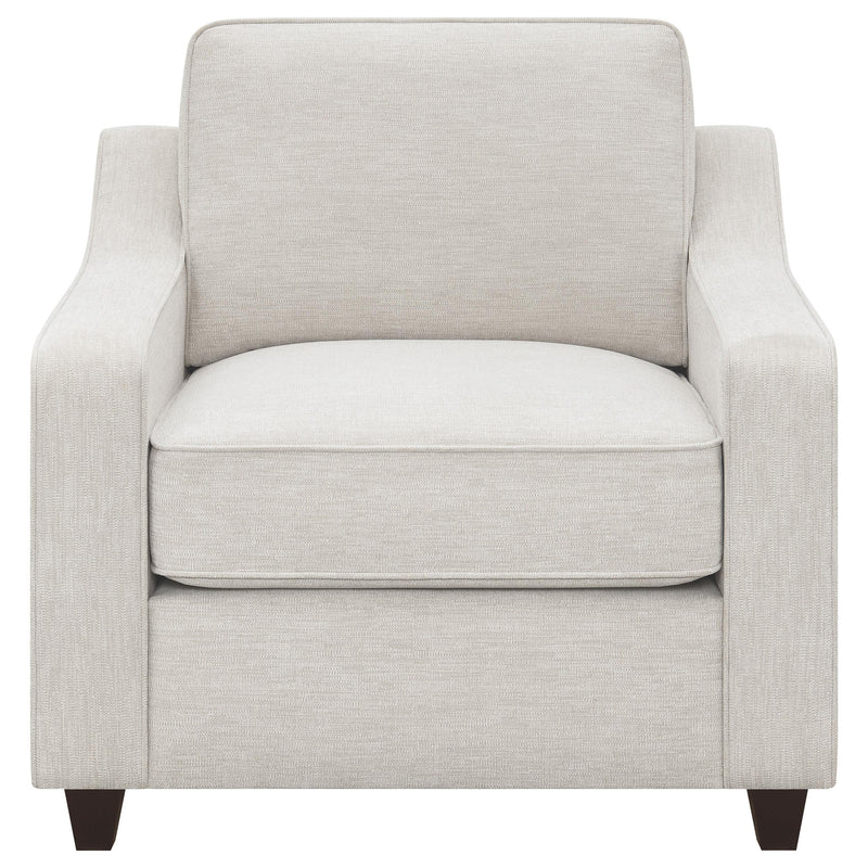 Coaster Furniture Christine 552063 Upholstered Cushion Back Chair - Beige IMAGE 2
