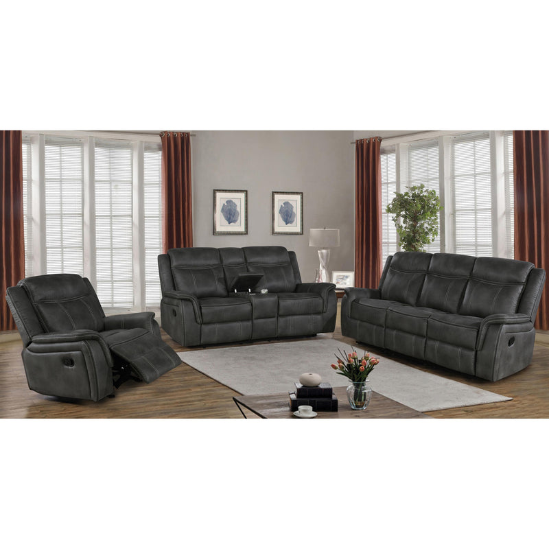 Coaster Furniture Lawrence 603504 Upholstered Tufted Back Motion Sofa - Charcoal IMAGE 4