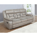 Coaster Furniture Greer 651351 Upholstered Tufted Back Motion Sofa - Taupe IMAGE 5