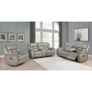 Coaster Furniture Greer 651352 Upholstered Tufted Back Glider Loveseat - Taupe IMAGE 3