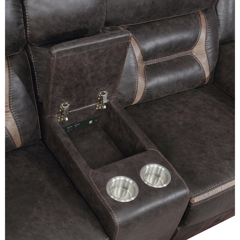 Coaster Furniture Greer 651355 Upholstered Tufted Back Glider Loveseat - Dark Brown IMAGE 7
