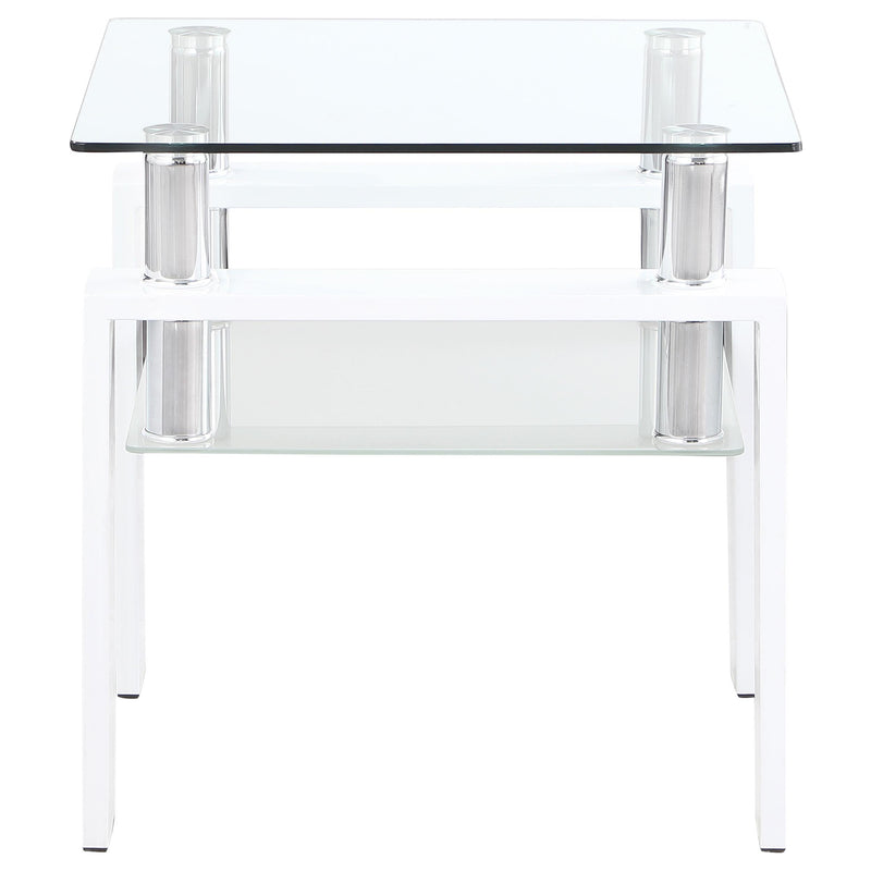 Coaster Furniture Dyer 703437 End Table - White IMAGE 3
