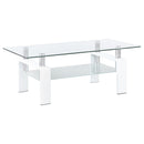 Coaster Furniture Dyer 703438 Coffee Table - White IMAGE 1