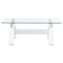 Coaster Furniture Dyer 703438 Coffee Table - White IMAGE 2