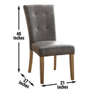  Steve Silver Furniture Debby Polyester Side Chair-Gray IMAGE 7