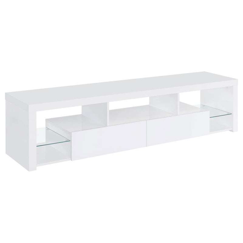 Coaster Furniture Jude 704251 TV Stand - High Gloss White IMAGE 1