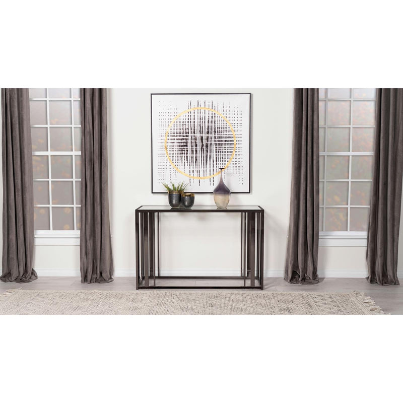 Coaster Furniture Adri 708359 Sofa Table - Black Nickel IMAGE 2