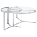 Coaster Furniture Delia 708400 2 pc Nesting Table - Chrome IMAGE 8