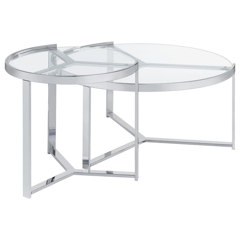 Coaster Furniture Delia 708400 2 pc Nesting Table - Chrome IMAGE 8