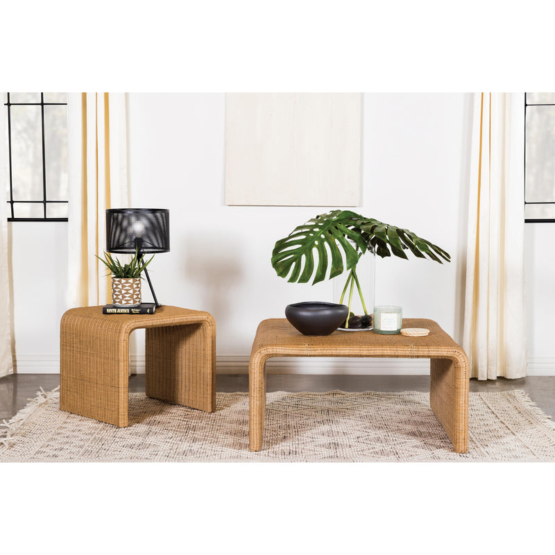 Coaster Furniture Juanita 709817 Square Rattan End Table - Natural IMAGE 2