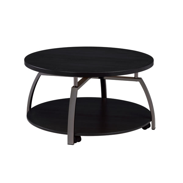 Coaster Furniture Dacre 722208 Round Coffee Table - Dark Grey/Black Nickel IMAGE 1
