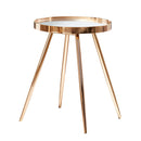 Coaster Furniture Kaelyn 723917 Round Mirror Top End Table - Gold IMAGE 1