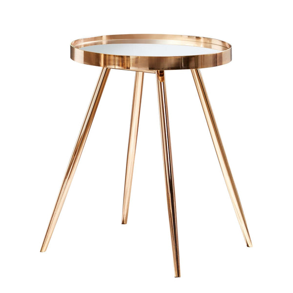 Coaster Furniture Kaelyn 723917 Round Mirror Top End Table - Gold IMAGE 1