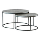 Coaster Furniture Lainey 736028 Round 2-Piece Nesting Coffee Table - Grey/Gunmetal IMAGE 1