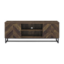 Coaster Furniture Myles 736052 2-Door TV Console With Adjustable Shelves - Rustic Oak Herringbone IMAGE 4