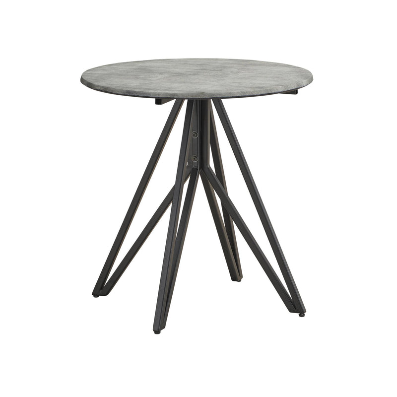 Coaster Furniture Hadi 736177 Round End Table With Hairpin Legs - Cement/Gunmetal IMAGE 3