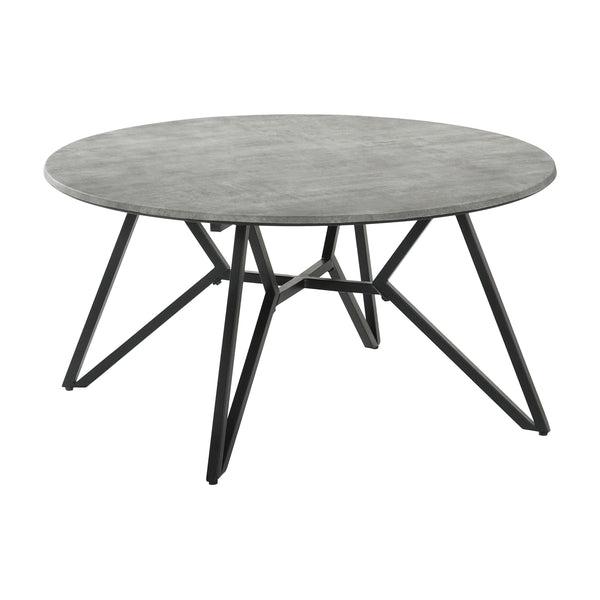 Coaster Furniture Hadi 736178 Round Coffee Table With Hairpin Legs - Cement/Gunmetal IMAGE 1