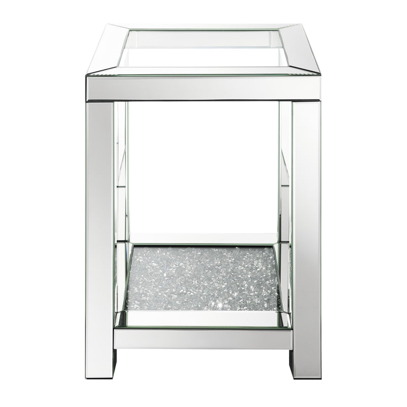 Coaster Furniture Mozzi 736217 Square End Table With Glass Top - Mirror IMAGE 2