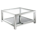 Coaster Furniture Mozzi 736218 Rectangular Coffee Table With Glass Top - Mirror IMAGE 1