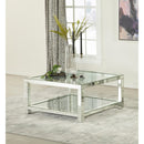 Coaster Furniture Mozzi 736218 Rectangular Coffee Table With Glass Top - Mirror IMAGE 3