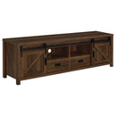 Coaster Furniture Madra 736273 Rectangular TV Console With 2 Sliding Doors - Dark Pine IMAGE 1