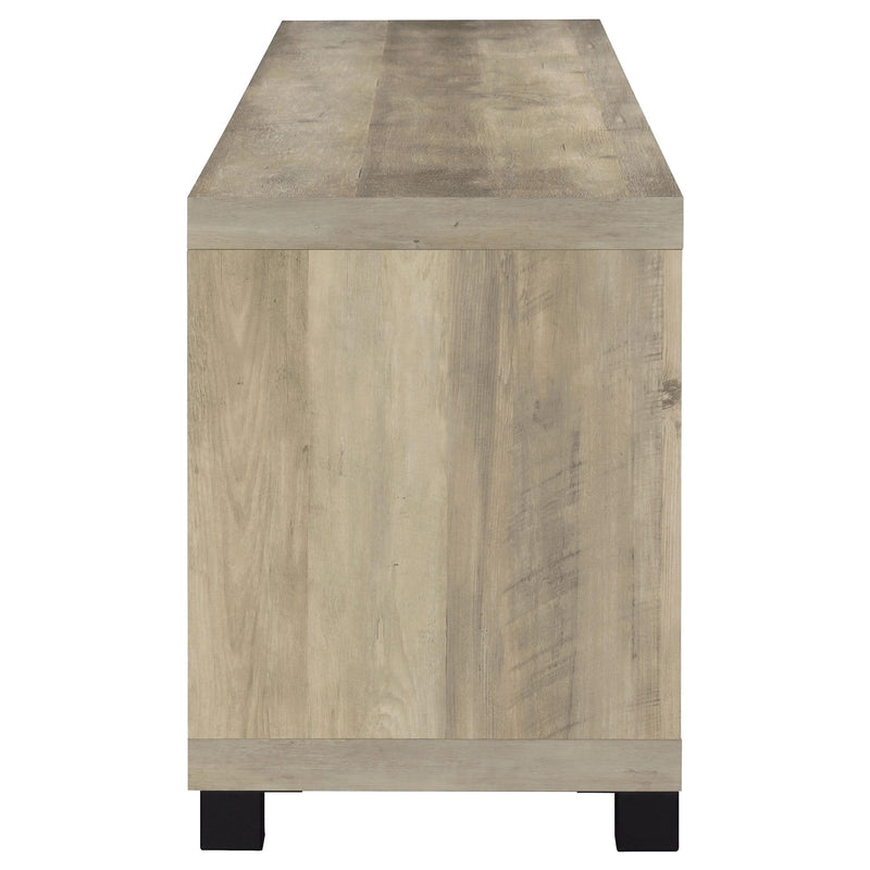 Coaster Furniture Sachin 736283 Rectangular TV Console With Glass Doors - Antique Pine IMAGE 5