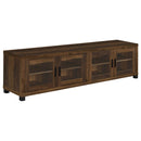 Coaster Furniture Sachin 736293 Rectangular TV Console With Glass Doors - Dark Pine IMAGE 1