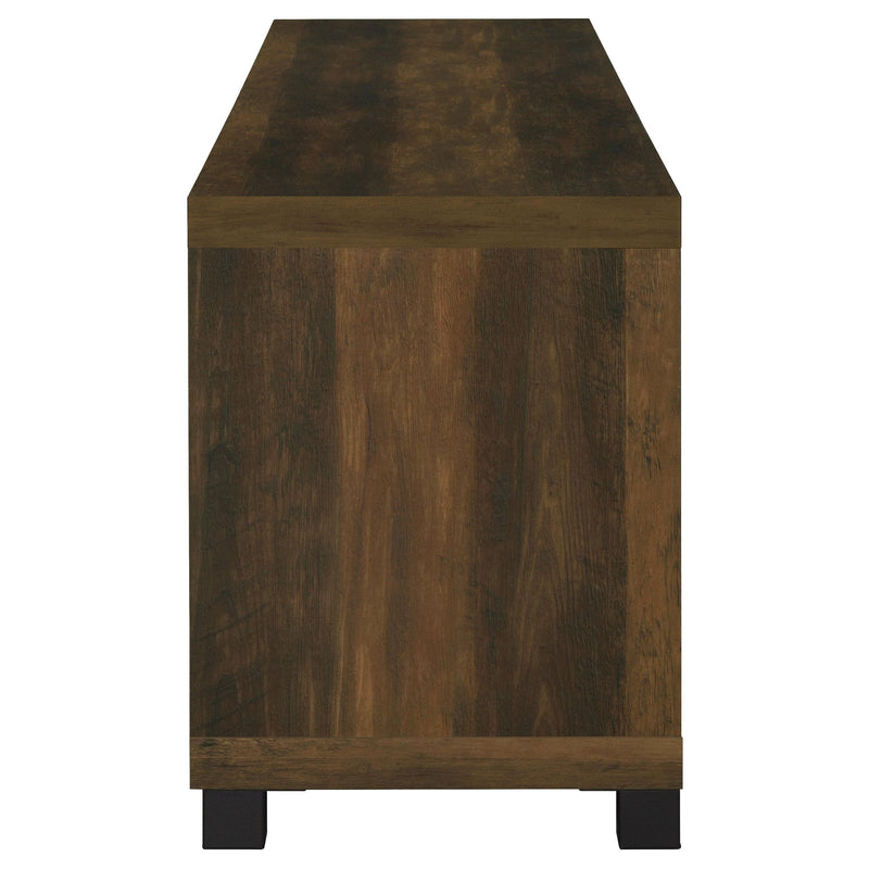 Coaster Furniture Sachin 736293 Rectangular TV Console With Glass Doors - Dark Pine IMAGE 5