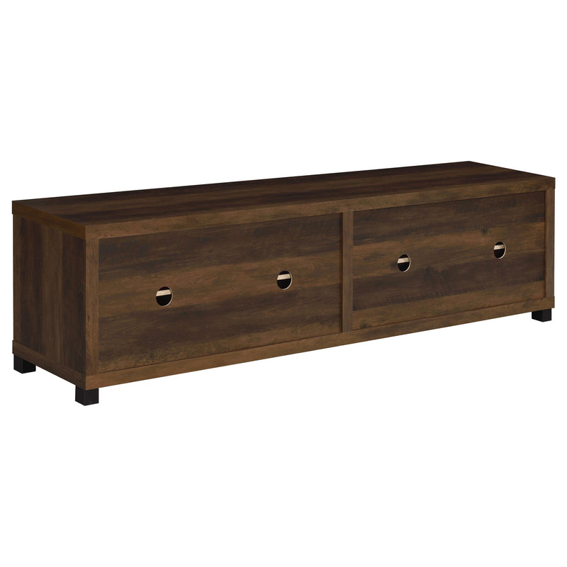 Coaster Furniture Sachin 736293 Rectangular TV Console With Glass Doors - Dark Pine IMAGE 6