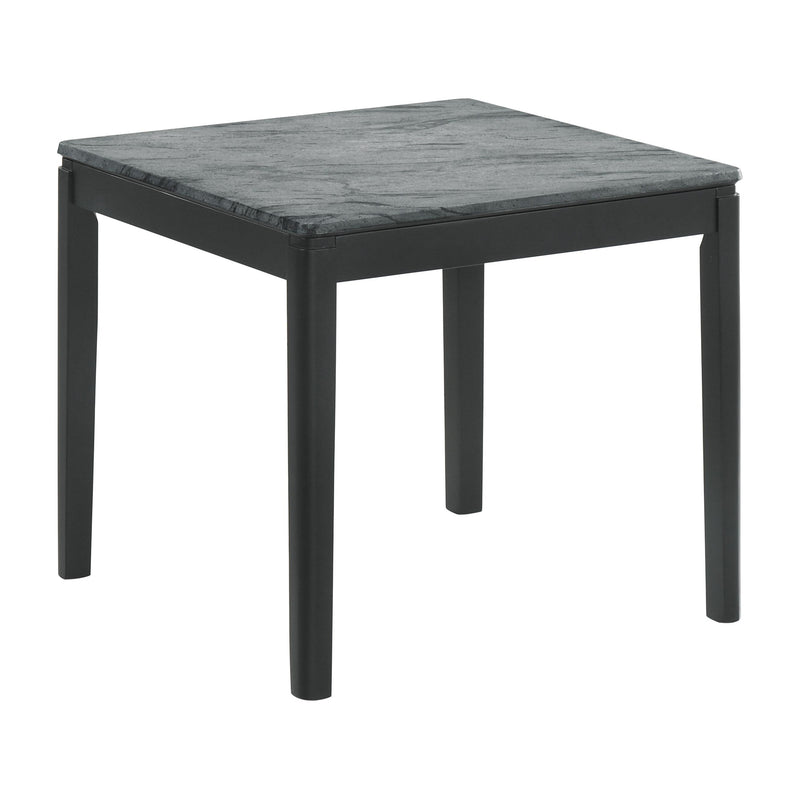Coaster Furniture Mozzi 753517 Square End Table - Faux Grey Marble/Black IMAGE 1