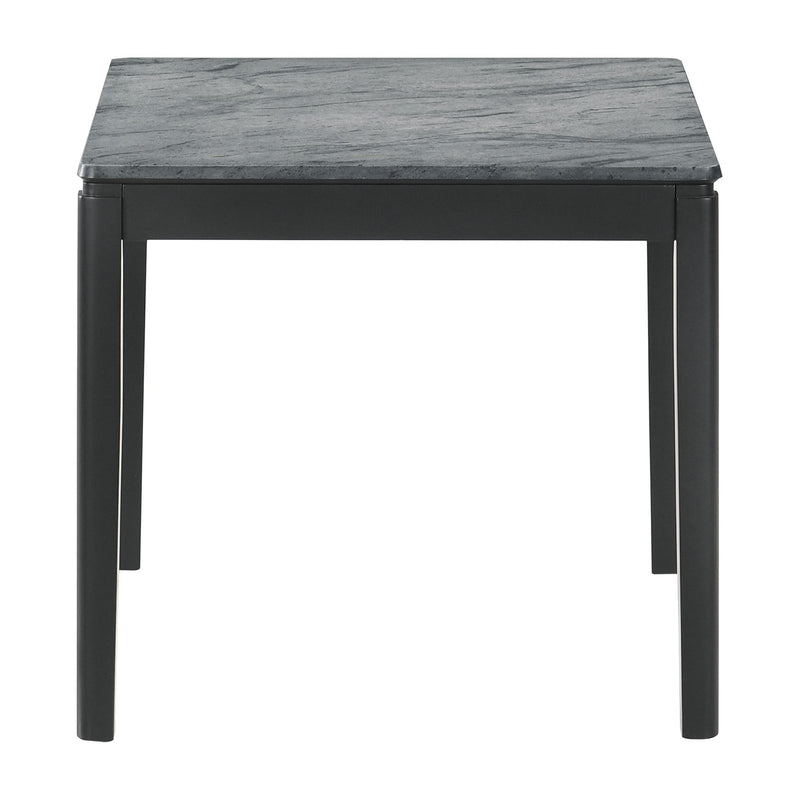 Coaster Furniture Mozzi 753517 Square End Table - Faux Grey Marble/Black IMAGE 3