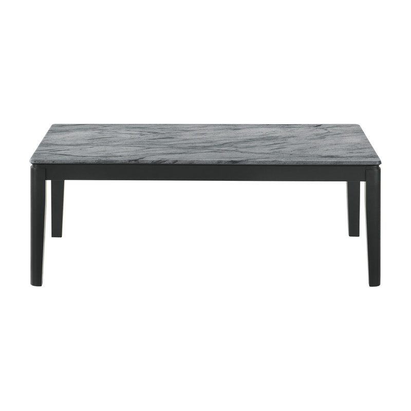 Coaster Furniture Mozzi 753518 Rectangular Coffee Table - Faux Grey Marble/Black IMAGE 3
