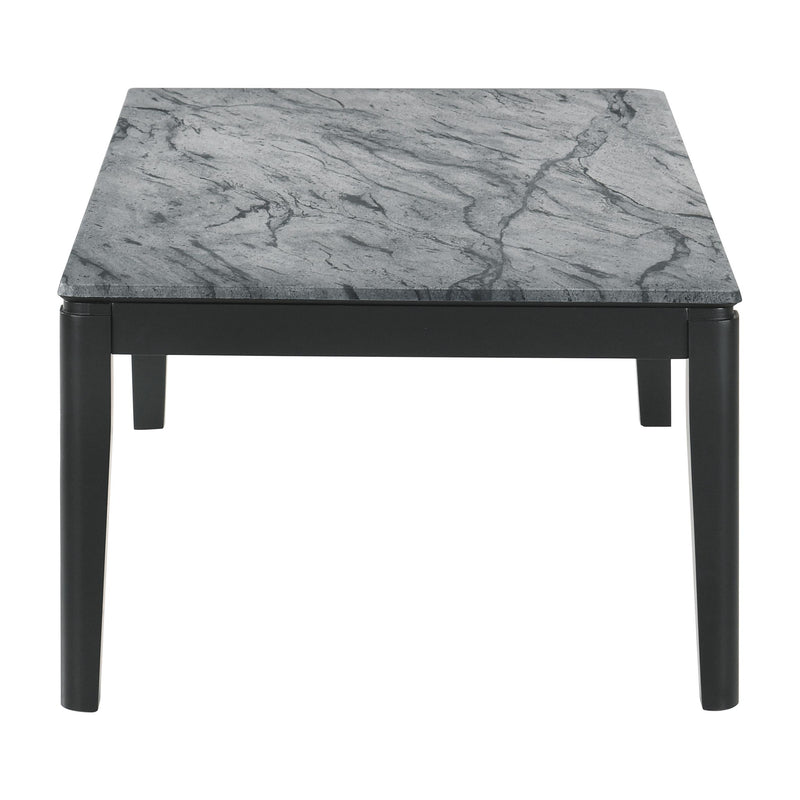 Coaster Furniture Mozzi 753518 Rectangular Coffee Table - Faux Grey Marble/Black IMAGE 4