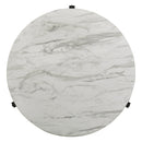 Coaster Furniture Tandi 753538 Round Coffee Table - Faux White Marble/Black IMAGE 2