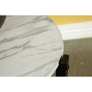 Coaster Furniture Tandi 753538 Round Coffee Table - Faux White Marble/Black IMAGE 3