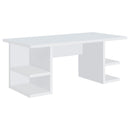 Coaster Furniture Alice 801455 Writing Desk White With Open Shelves - White IMAGE 1