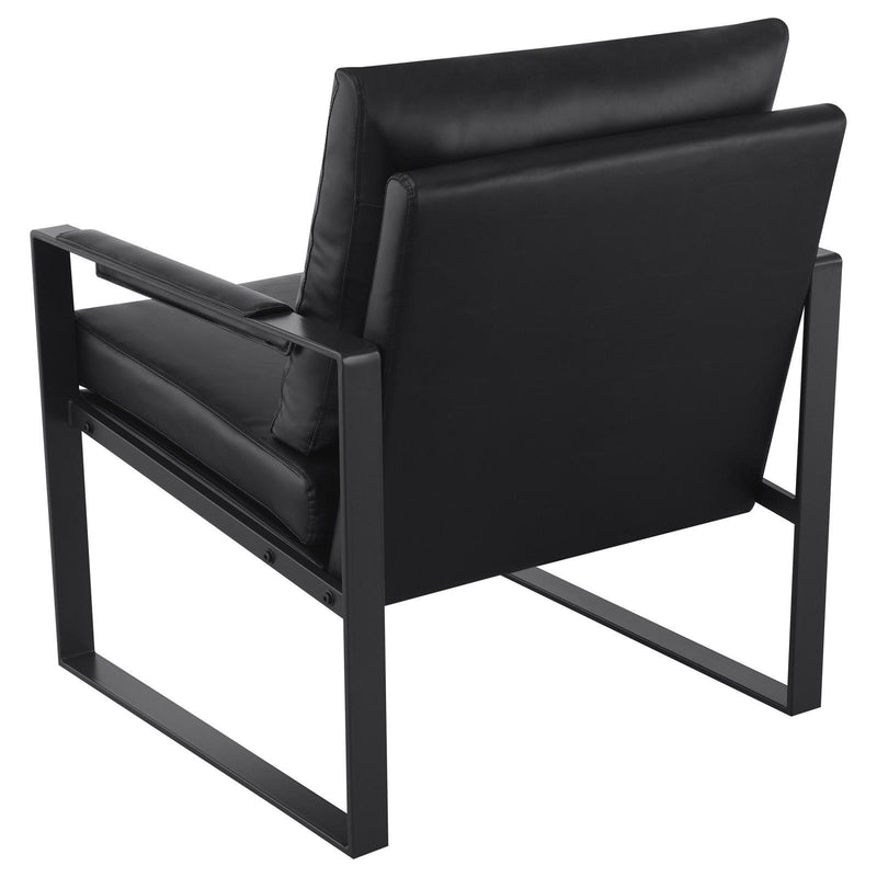 Coaster Furniture Rosalind 903021 Upholstered Track Arms Accent Chair - Black/Gummetal IMAGE 6